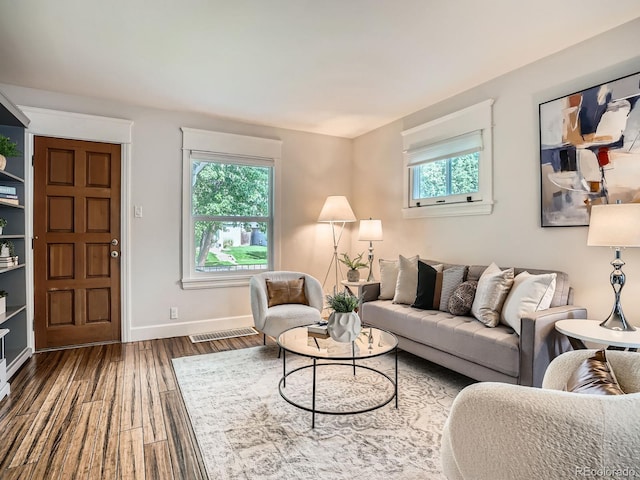 2329 S Gilpin St, Denver, CO 80210 - living room with wood finished floors and baseboards