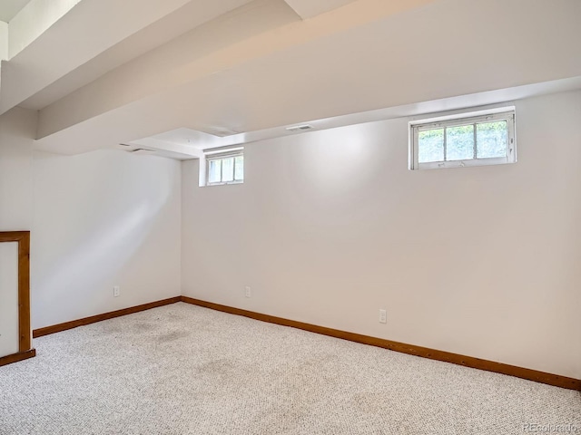 2329 S Gilpin St, Denver, CO 80210 - basement with carpet flooring and healthy amount of natural light