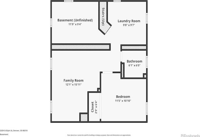 2329 S Gilpin St, Denver, CO 80210 - view of home floor plan