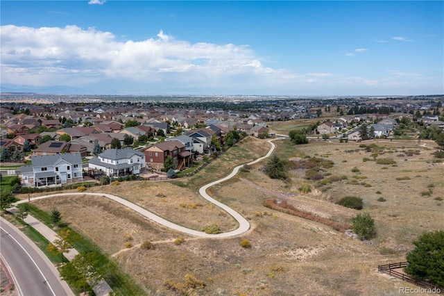 aerial view featuring a residential view