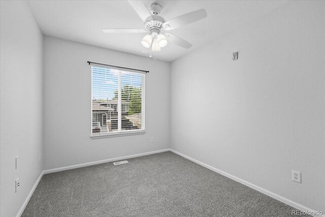 10685 Cherrybrook Cir, Highlands Ranch, CO 80126 - empty room with carpet, ceiling fan, and baseboards