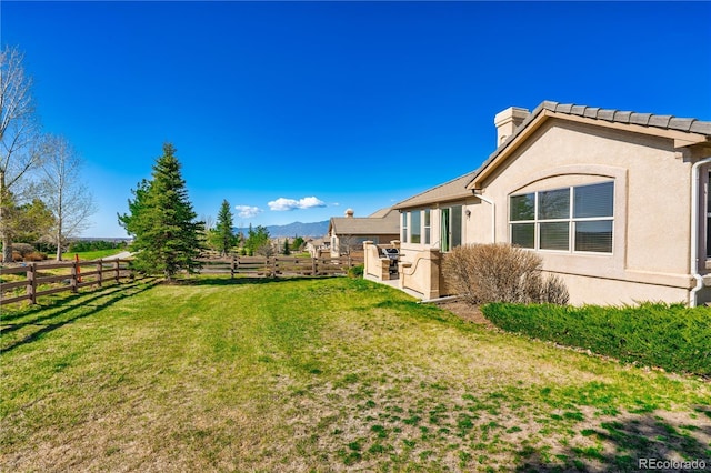 2663 Cinnabar Rd, Colorado Springs, CO 80921 - view of yard with fence and a mountain view