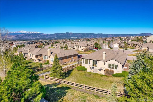 2663 Cinnabar Rd, Colorado Springs, CO 80921 - drone / aerial view featuring a residential view and a mountain view