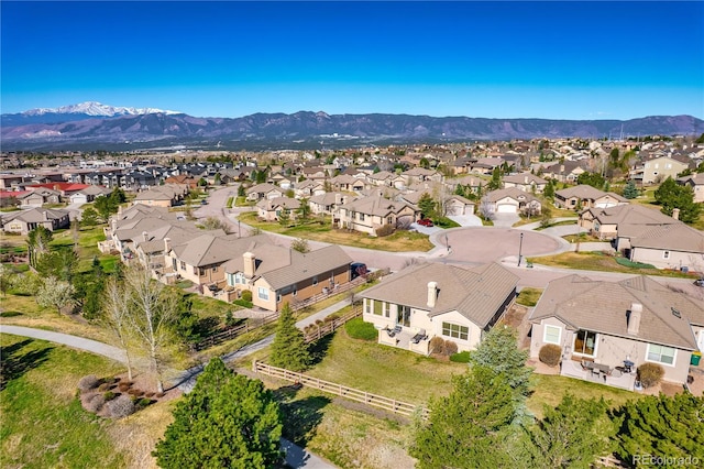 2663 Cinnabar Rd, Colorado Springs, CO 80921 - birds eye view of property with a mountain view and a residential view