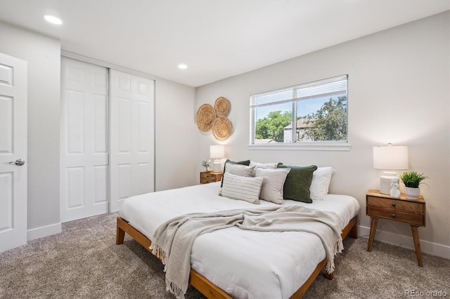 20714 E Buchanan Dr, Aurora, CO 80011 - carpeted bedroom featuring a closet and recessed lighting