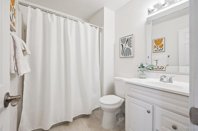 20714 E Buchanan Dr, Aurora, CO 80011 - bathroom with vanity, tile patterned flooring, and a shower with shower curtain