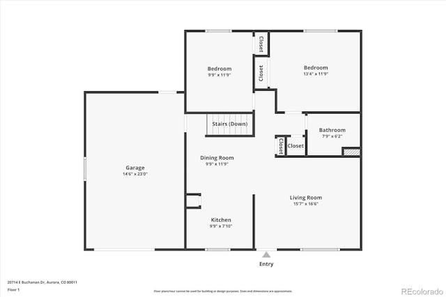 20714 E Buchanan Dr, Aurora, CO 80011 - view of floor plan / room layout
