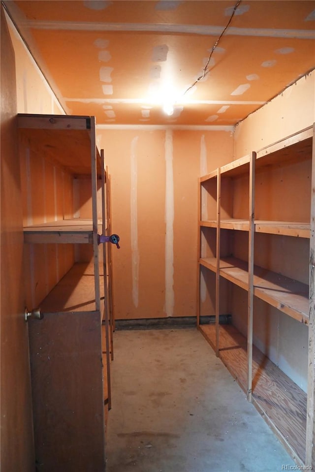 view of storage area