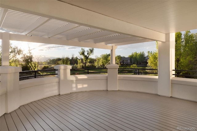 4935 E Preserve Ln, Greenwood Village, CO 80121 - wooden terrace featuring a pergola