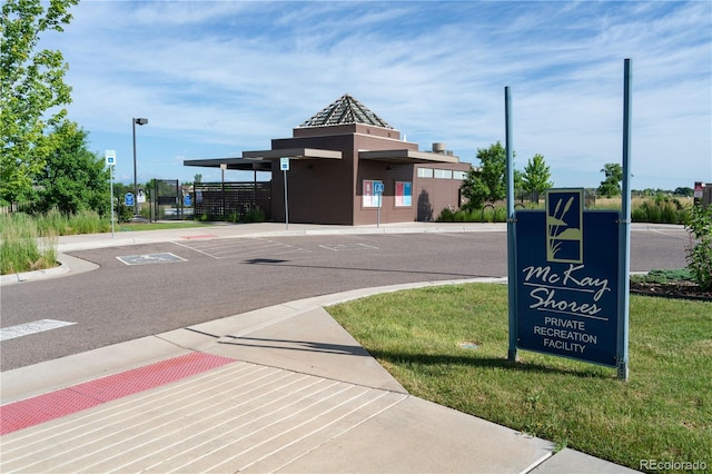 view of road with sidewalks