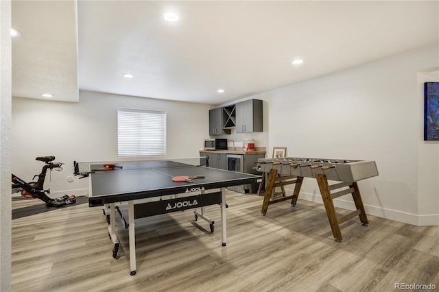 11389 E Maplewood Ave, Englewood, CO 80111 - playroom with light wood-type flooring and recessed lighting