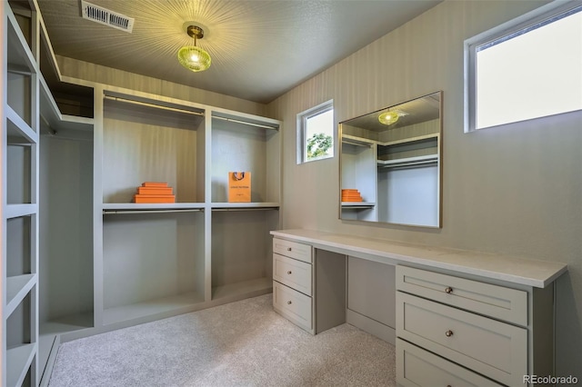 22367 Quail Run Dr, Parker, CO 80138 - spacious closet with built in desk and light carpet