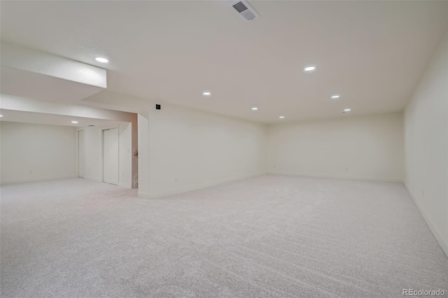 22367 Quail Run Dr, Parker, CO 80138 - finished basement with recessed lighting and light colored carpet
