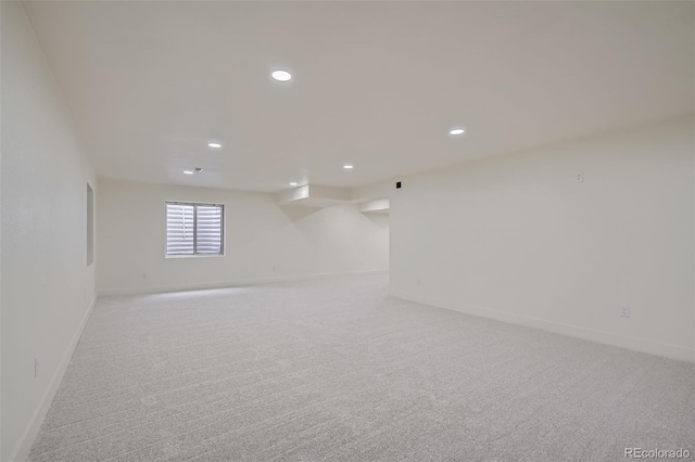 22367 Quail Run Dr, Parker, CO 80138 - basement featuring recessed lighting and light colored carpet