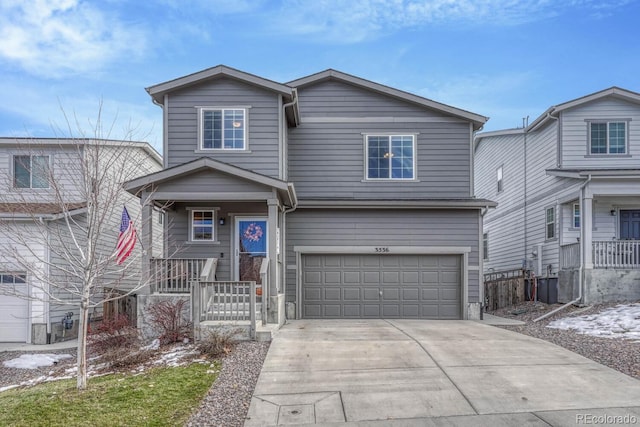 view of front of house featuring a garage