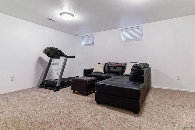 view of carpeted living room