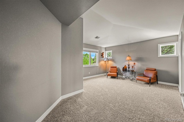 8518 High Rdg, Castle Pines, CO 80108 - living area featuring carpet floors and baseboards