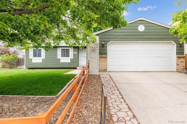 5007 S Richfield Cir, Aurora, CO 80015 - ranch-style house featuring brick siding, concrete driveway, and an attached garage