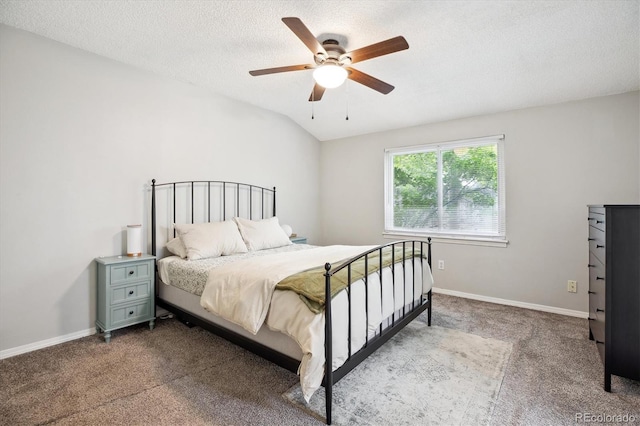 5007 S Richfield Cir, Aurora, CO 80015 - bedroom with carpet flooring, ceiling fan, baseboards, and a textured ceiling