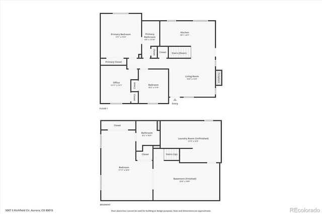 5007 S Richfield Cir, Aurora, CO 80015 - property floor plan