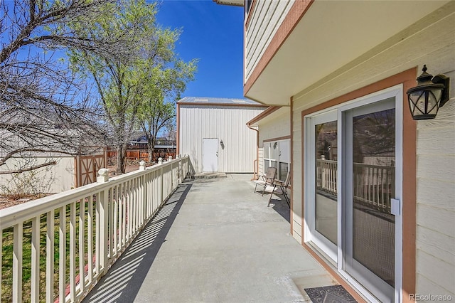 balcony featuring a patio