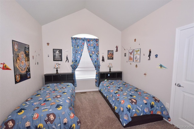 10511 Desert Bloom Way, Colorado Springs, CO 80925 - carpeted bedroom featuring vaulted ceiling