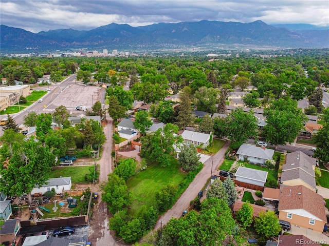 1325 N Foote Ave, Colorado Springs, CO 80909 - aerial view of property's location with mountains and nearby suburban area
