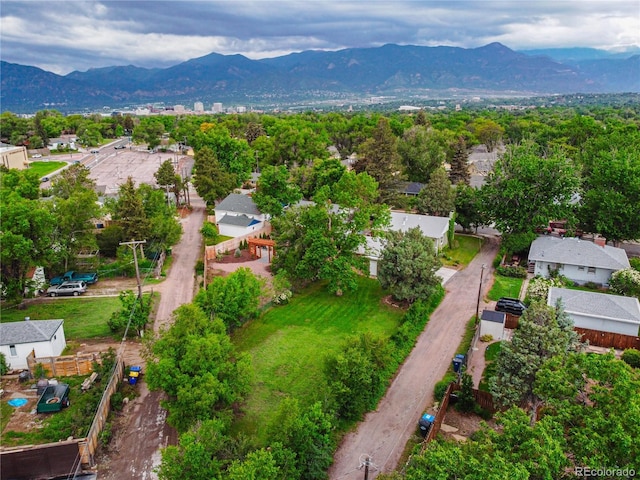 1325 N Foote Ave, Colorado Springs, CO 80909 - aerial overview of property's location featuring a mountain backdrop
