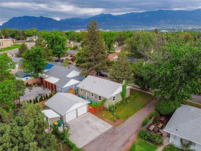 1325 N Foote Ave, Colorado Springs, CO 80909 - aerial perspective of suburban area featuring a mountain backdrop