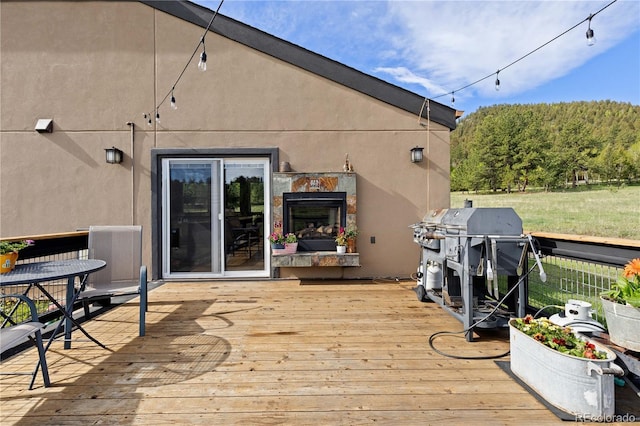 1819 Nova Rd, Pine, CO 80470 - wooden deck featuring grilling area