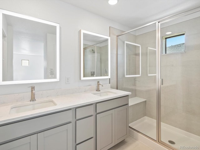 2036 S Holly St Unit 4, Denver, CO 80222 - full bath with a sink and a shower stall