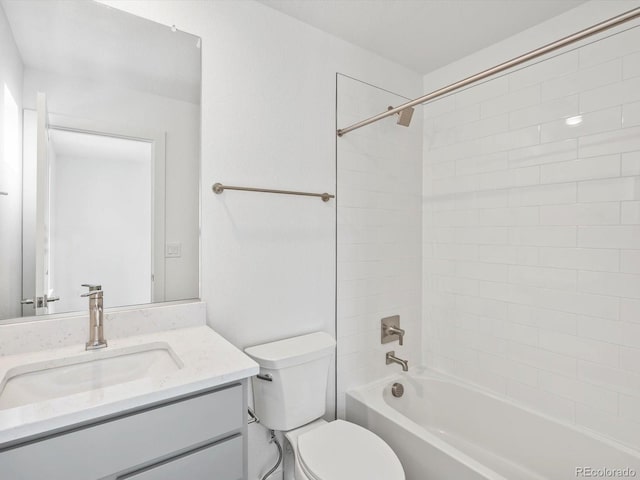 2036 S Holly St Unit 4, Denver, CO 80222 - full bathroom with toilet, vanity, and bathtub / shower combination