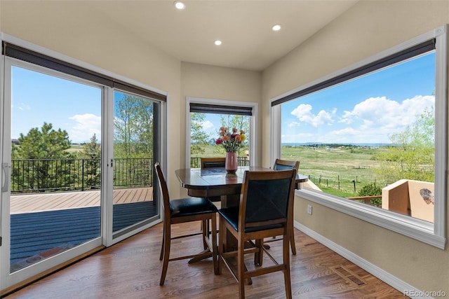 view of sunroom / solarium