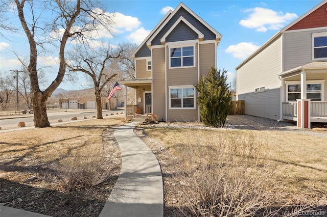 view of front of property with fence