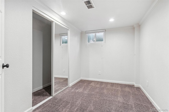 2180 Myrtlewood Ln, Lakewood, CO 80215 - unfurnished bedroom with carpet, recessed lighting, and ornamental molding