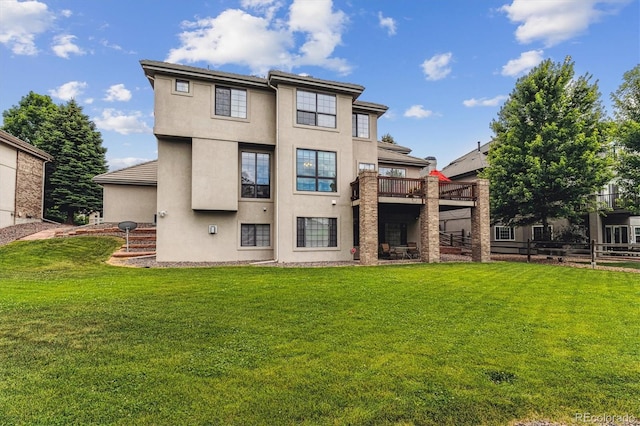 9411 E Hidden Hill Ln, Lone Tree, CO 80124 - rear view of property with stucco siding