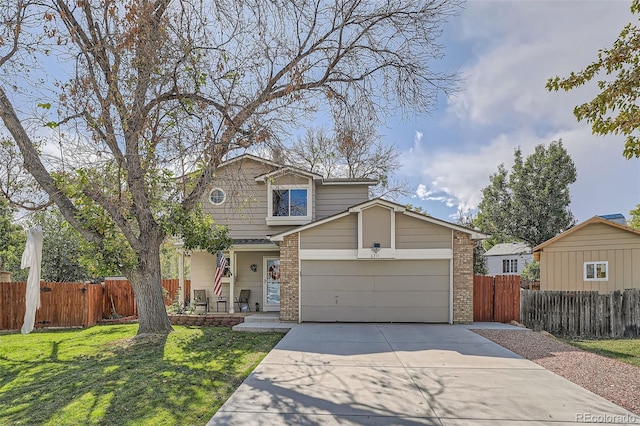 view of property featuring a front yard