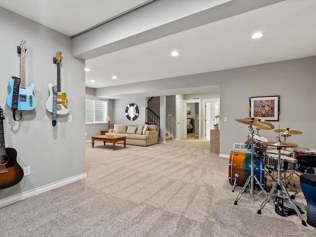 8012 E 50th Dr, Denver, CO 80238 - playroom featuring carpet flooring and recessed lighting