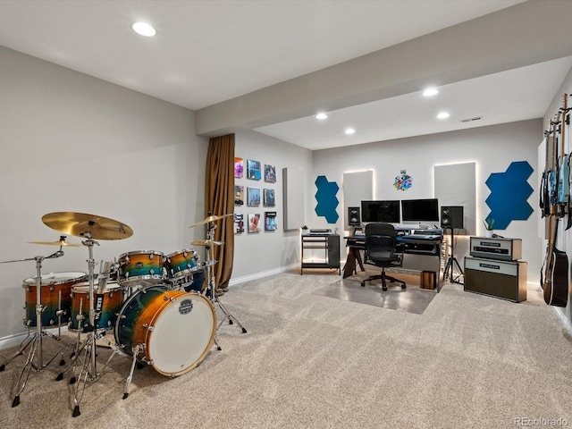 8012 E 50th Dr, Denver, CO 80238 - office area featuring carpet flooring and recessed lighting