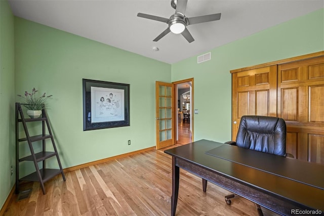 6475 Umber Cir, Arvada, CO 80007 - office space featuring light wood-type flooring and ceiling fan