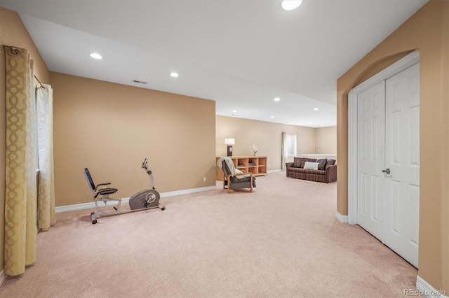 6475 Umber Cir, Arvada, CO 80007 - sitting room featuring carpet flooring and recessed lighting
