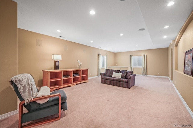 6475 Umber Cir, Arvada, CO 80007 - living area with recessed lighting and light colored carpet