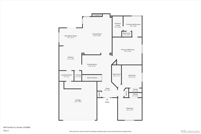 6475 Umber Cir, Arvada, CO 80007 - view of property floor plan