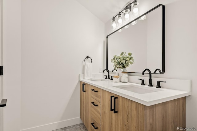 1344 N Knox Ct, Denver, CO 80204 - full bath featuring double vanity and baseboards