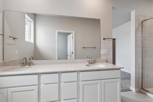 14101 Deertrack Ln, Parker, CO 80134 - full bath featuring a stall shower and double vanity