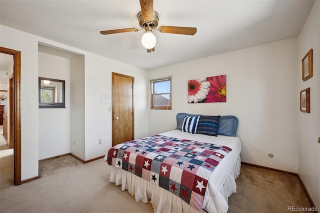 5245 Sapphire Dr, Colorado Springs, CO 80918 - carpeted bedroom with baseboards and ceiling fan