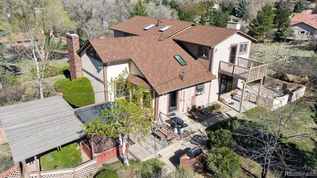 5245 Sapphire Dr, Colorado Springs, CO 80918 - aerial view of property and surrounding area