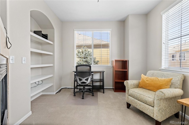 16179 E Geddes Ln Unit 96, Aurora, CO 80016 - office area with carpet floors, healthy amount of natural light, and built in features