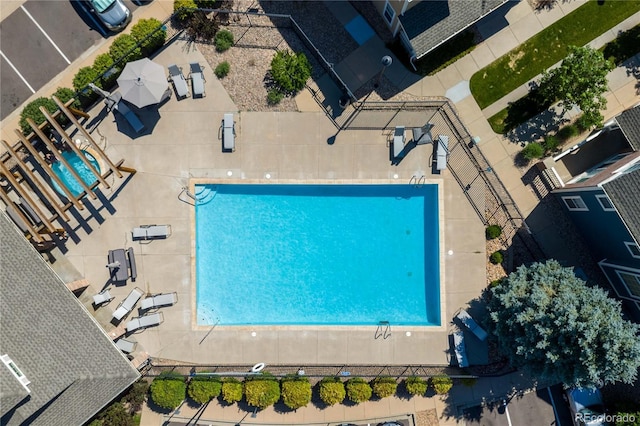 16179 E Geddes Ln Unit 96, Aurora, CO 80016 - drone / aerial view of a pool