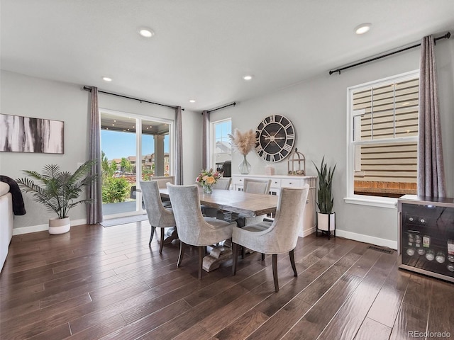 14565 Vancouver Pl, Parker, CO 80134 - dining room featuring healthy amount of natural light, dark wood-type flooring, and recessed lighting